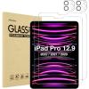 ProCase 2+2 Pack Screen Protector for iPad Pro 13 inch 2025 (M5)/ 2024 (M4) with Camera Lens Protector, Tempered Glass Film for iPad Pro 13″ -2Clear(Clear)
