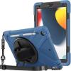 ProCase Rugged Case for iPad 9th/ 8th/ 7th Generation 10.2″ (2021/2020/2019), Heavy Duty Shockproof Protective Cover with Strap for iPad 9/8/7 -Teal(Moroccoblue)