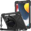 ProCase Rugged Case for iPad 9th/ 8th/ 7th Generation 10.2″ (2021/2020/2019), Heavy Duty Shockproof Protective Cover with Strap for iPad 9/8/7 -Teal(ShadowBlack)