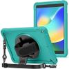 ProCase Rugged Case for iPad 9th/8th/7th Generation 10.2 inch 2021/2020/2019 Case, Heavy Duty Shockproof Rugged Cover with Hand Strap 360 Degree Rotatable Kickstand Protective for iPad 10.2 -Pink(Teal)