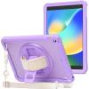 ProCase Rugged Case for iPad 9th/8th/7th Generation 10.2 inch 2021/2020/2019 Case, Heavy Duty Shockproof Rugged Cover with Hand Strap 360 Degree Rotatable Kickstand Protective for iPad 10.2 -Pink(Purple)