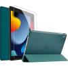 ProCase Smart Case for iPad 10.2 Case 2021 9th Gen/ 2020 8th Gen/ 2019 7th Gen Case with Tempered Glass Screen Protector, Slim Stand Hard Shell Protective Smart Cover for 10.2” iPad 9/8/7 -Grey(emerald)