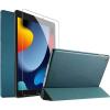 ProCase Smart Case for iPad 10.2 Case 2021 9th Gen/ 2020 8th Gen/ 2019 7th Gen Case with Tempered Glass Screen Protector, Slim Stand Hard Shell Protective Smart Cover for 10.2” iPad 9/8/7 -Grey(Teal)