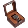 ProCase Watch Box, 3 Slot Mens Watch Case, Watch Storage Holder Organizer, Watch Display Case with Glass Lid, Anniversary Birthday Valentine Gifts for Men Women -3 Slot, Black(Espresso)