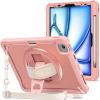 ProCase for iPad Air 11-inch M4 2026/ M3 2025/ M2 2024/ Air 5th / 4th Gen 10.9″/ iPad Pro 11″ 4th/3rd/2nd/1st Gen, Heavy Duty Shockproof Cover with Hand Strap 360 Degree Rotatable Kickstand -Blue(Pink)
