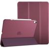 ProCase for iPad Air 13 Inch Case M4/M3/M2(2026/2025/2024), Slim Smart Cover iPad 13 Air M4 M3 M2 Case with Translucent Hard Shell Back, Supports Touch ID, Auto Wake/Sleep -Black(Wine)