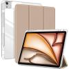 ProCase for iPad Air 13 Inch Case M4/M3/M2(2026/2025/2024) with Pencil Holder, Hybrid Smart Cover iPad 13 Air M4 M3 M2 Case with Clear Transparent Back, Supports Touch ID, Auto Wake/Sleep -Navy(Starlight)