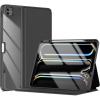 ProCase for iPad Pro 13 Inch 2025(M5) / 2024(M4) Case with Pencil Holder, Clear Back Tri-Angle Folio Stand Hard Shell Book Cover for iPad Pro 13” -Black(Black)