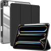 ProCase for iPad Pro 13 Inch Case M5 2025/ M4 2024 with Pencil Holder, Slim Stand Clear Shell Back, Shockproof Cover iPad Pro M5 M4 Case 13 Inch, Supports Touch ID, Auto Wake/Sleep -Black(Black)