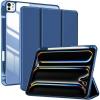 ProCase for iPad Pro 13 Inch Case M5 2025/ M4 2024 with Pencil Holder, Slim Stand Clear Shell Back, Shockproof Cover iPad Pro M5 M4 Case 13 Inch, Supports Touch ID, Auto Wake/Sleep -Black(Navy)