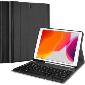 ProCase Keyboard Case for iPad 10.2 9th Gen 2021/ 8th Gen 2020/ 7th Gen 2019/ iPad Air 10.5″ 2019 / iPad Pro 10.5 2017, Wireless Magnetically Detachable Keyboard Case, Auto Sleep/Wake -Black