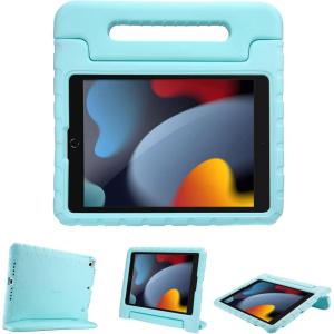 ProCase Kids Case for iPad 9th Generation/iPad 8/iPad 7, iPad 10.2 Case 2021 2020 2019/iPad Air 10.5/iPad Pro 10.5 Kids Case, Shockproof Lightweight Case with Convertible Handle -Blue | 2021, 2020, 2019, Shockproof, Blue(Aqua)