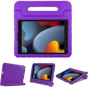 ProCase Kids Case for iPad 9th Generation/iPad 8/iPad 7, iPad 10.2 Case 2021 2020 2019/iPad Air 10.5/iPad Pro 10.5 Kids Case, Shockproof Lightweight Case with Convertible Handle -Blue | 2021, 2020, 2019, Shockproof, Blue(Purple)