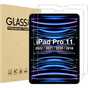 ProCase Screen Protector for iPad Pro 13 Inch(M4) 2024/ iPad Air 13 Inch(M3/M2) 2025/2024 Tempered Glass Screen Saver Protective Film Guard for iPad Pro 13/iPad Air 13 2025/2024 Release -2 Pack(iPad Pro 11 Inch 4th/3rd/2nd/1st Gen)