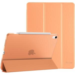 ProCase Smart Case for iPad Air 11-inch M4 (2026, 8th Gen) / M3 (2025) / M2 (2024) & 10.9 Inch iPad Air 5th (2022) & 4th (2020) – Protective Hard Back Cover with Auto Sleep/Wake – Pink(Orange)