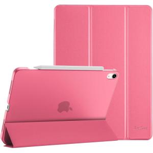 ProCase Smart Case for iPad Air 11-inch M4 (2026, 8th Gen) / M3 (2025) / M2 (2024) & 10.9 Inch iPad Air 5th (2022) & 4th (2020) – Protective Hard Back Cover with Auto Sleep/Wake – Pink(Melonpink)