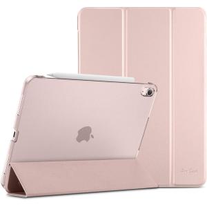 ProCase Smart Case for iPad Air 11-inch M4 (2026, 8th Gen) / M3 (2025) / M2 (2024) & 10.9 Inch iPad Air 5th (2022) & 4th (2020) – Protective Hard Back Cover with Auto Sleep/Wake – Pink(Pink)