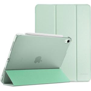 ProCase Smart Case for iPad Air 11-inch M4 (2026, 8th Gen) / M3 (2025) / M2 (2024) & 10.9 Inch iPad Air 5th (2022) & 4th (2020) – Protective Hard Back Cover with Auto Sleep/Wake – Pink(Green)