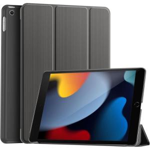 ProCase Smart Cover for iPad 10.2 Case iPad 9th 8th 7th Generation Case, Hard Back Protective Cover iPad Case for iPad 10.2 Inch – Black(Grey)