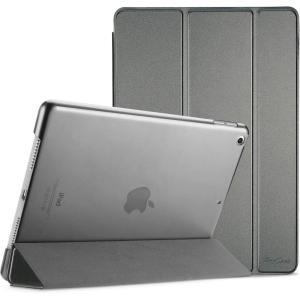ProCase for iPad 9th/ 8th/ 7th Generation Case 10.2 Inch (2021/2020/2019 Release), 10.2 iPad Case 9th/ 8th/ 7th Gen Cover, Slim Smart Cover with Translucent Hard Shell Back -Black(Metallic)