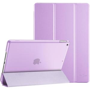 ProCase for iPad 9th/ 8th/ 7th Generation Case 10.2 Inch (2021/2020/2019 Release), 10.2 iPad Case 9th/ 8th/ 7th Gen Cover, Slim Smart Cover with Translucent Hard Shell Back -Black(Violet)