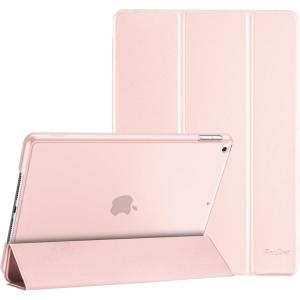 ProCase for iPad 9th/ 8th/ 7th Generation Case 10.2 Inch (2021/2020/2019 Release), 10.2 iPad Case 9th/ 8th/ 7th Gen Cover, Slim Smart Cover with Translucent Hard Shell Back -Black(Lightpink)