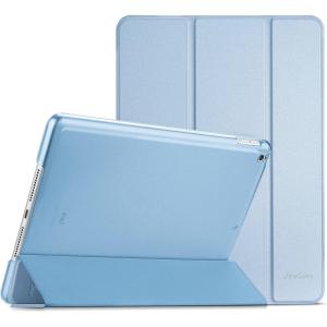 ProCase for iPad 9th/ 8th/ 7th Generation Case 10.2 Inch (2021/2020/2019 Release), 10.2 iPad Case 9th/ 8th/ 7th Gen Cover, Slim Smart Cover with Translucent Hard Shell Back -Black(Skyblue)