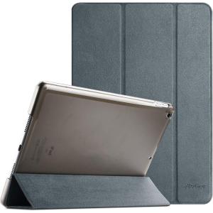 ProCase for iPad 9th/ 8th/ 7th Generation Case 10.2 Inch (2021/2020/2019 Release), 10.2 iPad Case 9th/ 8th/ 7th Gen Cover, Slim Smart Cover with Translucent Hard Shell Back -Black(Matte Grey)