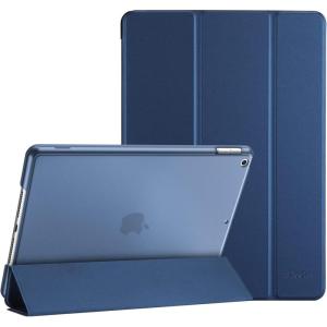 ProCase for iPad 9th/ 8th/ 7th Generation Case 10.2 Inch (2021/2020/2019 Release), 10.2 iPad Case 9th/ 8th/ 7th Gen Cover, Slim Smart Cover with Translucent Hard Shell Back -Black(Darkblue)