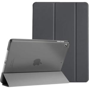 ProCase for iPad 9th/ 8th/ 7th Generation Case 10.2 Inch (2021/2020/2019 Release), 10.2 iPad Case 9th/ 8th/ 7th Gen Cover, Slim Smart Cover with Translucent Hard Shell Back -Black(Grey)