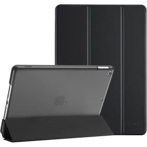 ProCase for iPad 9th/ 8th/ 7th Generation Case 10.2 Inch (2021/2020/2019 Release), 10.2 iPad Case 9th/ 8th/ 7th Gen Cover, Slim Smart Cover with Translucent Hard Shell Back -Black(Shadowblack)