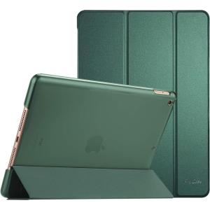 ProCase for iPad 9th/ 8th/ 7th Generation Case 10.2 Inch (2021/2020/2019 Release), 10.2 iPad Case 9th/ 8th/ 7th Gen Cover, Slim Smart Cover with Translucent Hard Shell Back -Black(MidnightGreen)