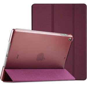 ProCase for iPad 9th/ 8th/ 7th Generation Case 10.2 Inch (2021/2020/2019 Release), 10.2 iPad Case 9th/ 8th/ 7th Gen Cover, Slim Smart Cover with Translucent Hard Shell Back -Black(Wine)