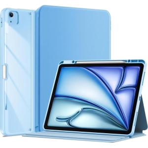 ProCase for iPad Air 13 Inch Case (2026/2025/2024) M4/M3/M2 & iPad Pro 12.9 inch 6th/5th/4th/3rd 2022/2021/2020/2018; Protective Folio Shockproof Case with Pencil Holder -Blue(Blue)