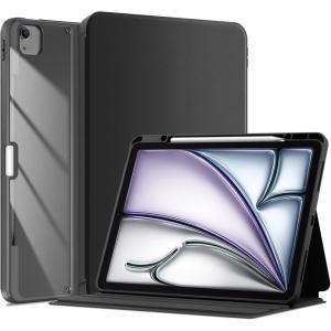 ProCase for iPad Air 13 Inch Case (2026/2025/2024) M4/M3/M2 & iPad Pro 12.9 inch 6th/5th/4th/3rd 2022/2021/2020/2018; Protective Folio Shockproof Case with Pencil Holder -Blue(Black)