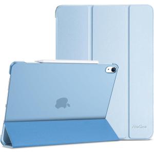 ProCase for iPad Air 13 Inch Case M4/M3/M2(2026/2025/2024), Slim Smart Cover iPad 13 Air M4 M3 M2 Case with Translucent Hard Shell Back, Supports Touch ID, Auto Wake/Sleep -Black(Blue)