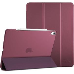 ProCase for iPad Air 13 Inch Case M4/M3/M2(2026/2025/2024), Slim Smart Cover iPad 13 Air M4 M3 M2 Case with Translucent Hard Shell Back, Supports Touch ID, Auto Wake/Sleep -Black(Wine)