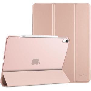 ProCase for iPad Air 13 Inch Case M4/M3/M2(2026/2025/2024), Slim Smart Cover iPad 13 Air M4 M3 M2 Case with Translucent Hard Shell Back, Supports Touch ID, Auto Wake/Sleep -Black(Rosegold)