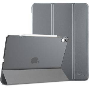 ProCase for iPad Air 13 Inch Case M4/M3/M2(2026/2025/2024), Slim Smart Cover iPad 13 Air M4 M3 M2 Case with Translucent Hard Shell Back, Supports Touch ID, Auto Wake/Sleep -Black(Grey)