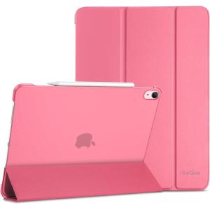 ProCase for iPad Air 13 Inch Case M4/M3/M2(2026/2025/2024), Slim Smart Cover iPad 13 Air M4 M3 M2 Case with Translucent Hard Shell Back, Supports Touch ID, Auto Wake/Sleep -Black(Melonpink)