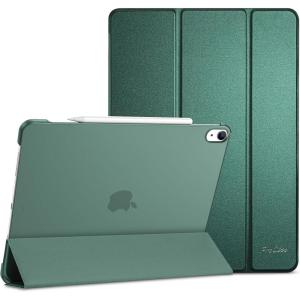 ProCase for iPad Air 13 Inch Case M4/M3/M2(2026/2025/2024), Slim Smart Cover iPad 13 Air M4 M3 M2 Case with Translucent Hard Shell Back, Supports Touch ID, Auto Wake/Sleep -Black(Midnight Green)