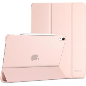 ProCase for iPad Air 13 Inch Case M4/M3/M2(2026/2025/2024), Slim Smart Cover iPad 13 Air M4 M3 M2 Case with Translucent Hard Shell Back, Supports Touch ID, Auto Wake/Sleep -Black(Lightpink)