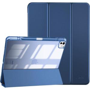 ProCase for iPad Pro 13 Inch Case M5 2025/ M4 2024, Smart Cover iPad Pro M5 M4 Case 13 Inch, Slim Stand Translucent Hard Shell Back, Supports Touch ID, Auto Wake/Sleep -Navy(Cobalt Blue)