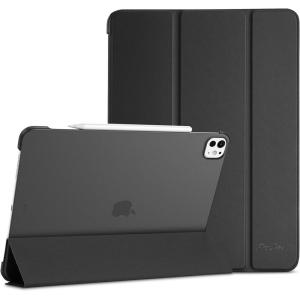 ProCase for iPad Pro 13 Inch Case M5 2025/ M4 2024, Smart Cover iPad Pro M5 M4 Case 13 Inch, Slim Stand Translucent Hard Shell Back, Supports Touch ID, Auto Wake/Sleep -Navy(Black)