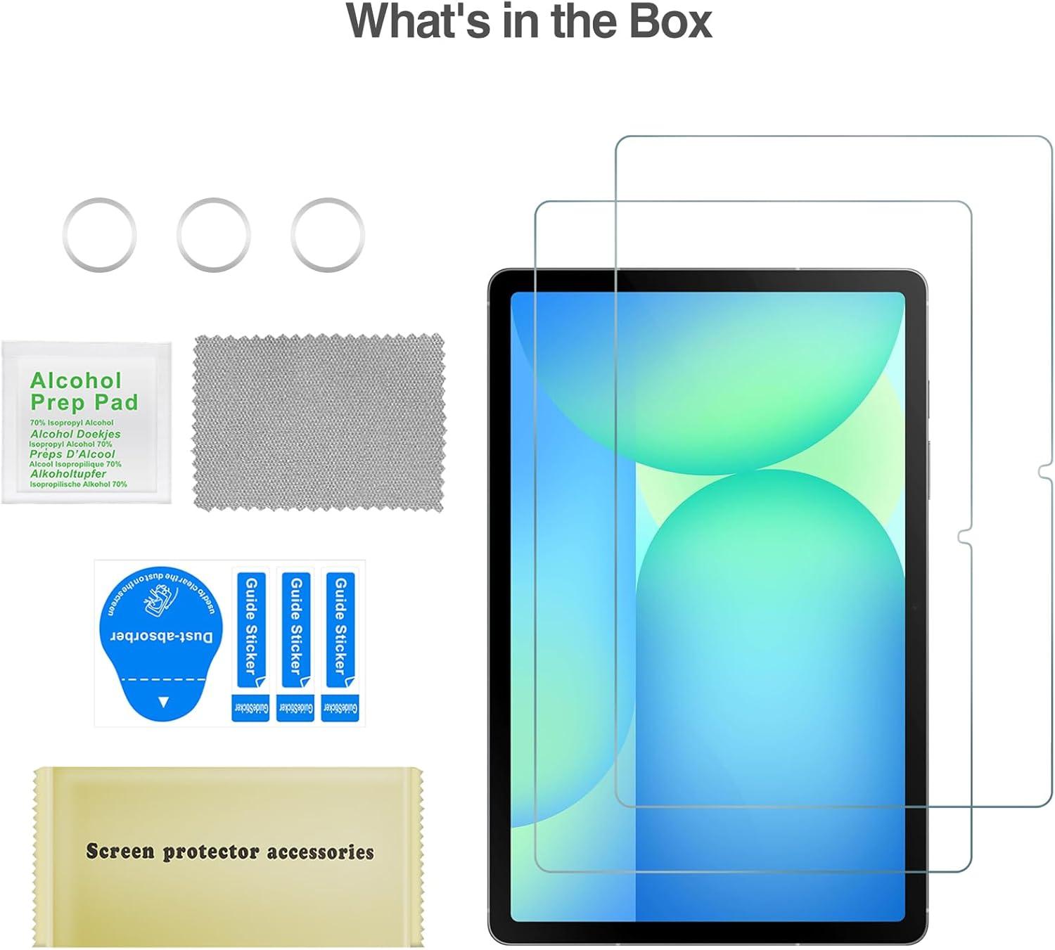 image:imageProCase 2 Pack Screen Protectors 3 Pack Camera Lens Protectors for Galaxy Tab S10 Lite 5G 109 inchTab S10 FE 2025 Tab S9 FE 5G WiFi 109 2023 Tempered Glass Film Guard Compatible with S Pen1