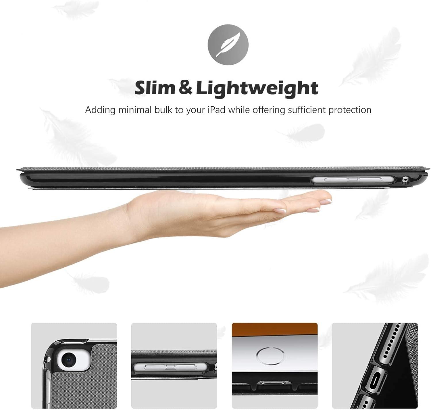 image:imageProCase Book Cover for iPad mini 5 Generation 2019 Mini 4 Mini 1 2 3 Slim Stand Protective Folio Case Smart Cover for iPad mini 54321 TealGrey