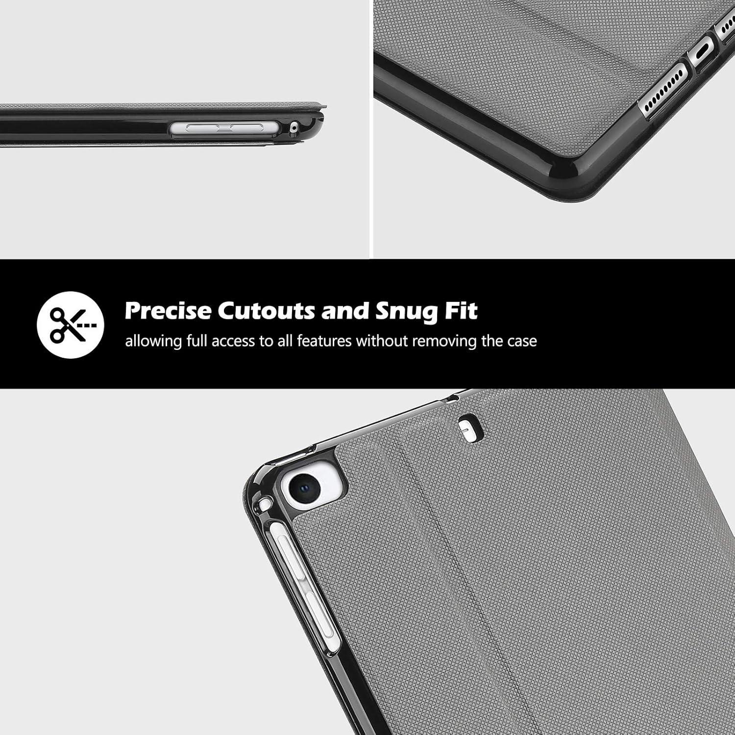 image:imageProCase Book Cover for iPad mini 5 Generation 2019 Mini 4 Mini 1 2 3 Slim Stand Protective Folio Case Smart Cover for iPad mini 54321 TealGrey