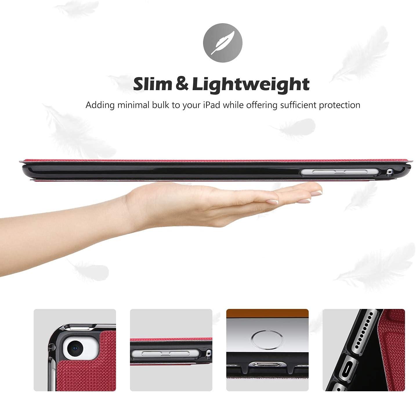 image:imageProCase Book Cover for iPad mini 5 Generation 2019 Mini 4 Mini 1 2 3 Slim Stand Protective Folio Case Smart Cover for iPad mini 54321 TealRed