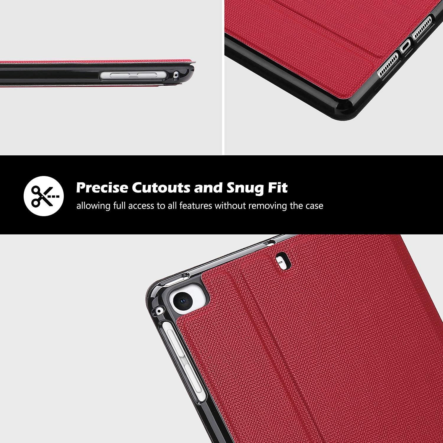 image:imageProCase Book Cover for iPad mini 5 Generation 2019 Mini 4 Mini 1 2 3 Slim Stand Protective Folio Case Smart Cover for iPad mini 54321 TealRed
