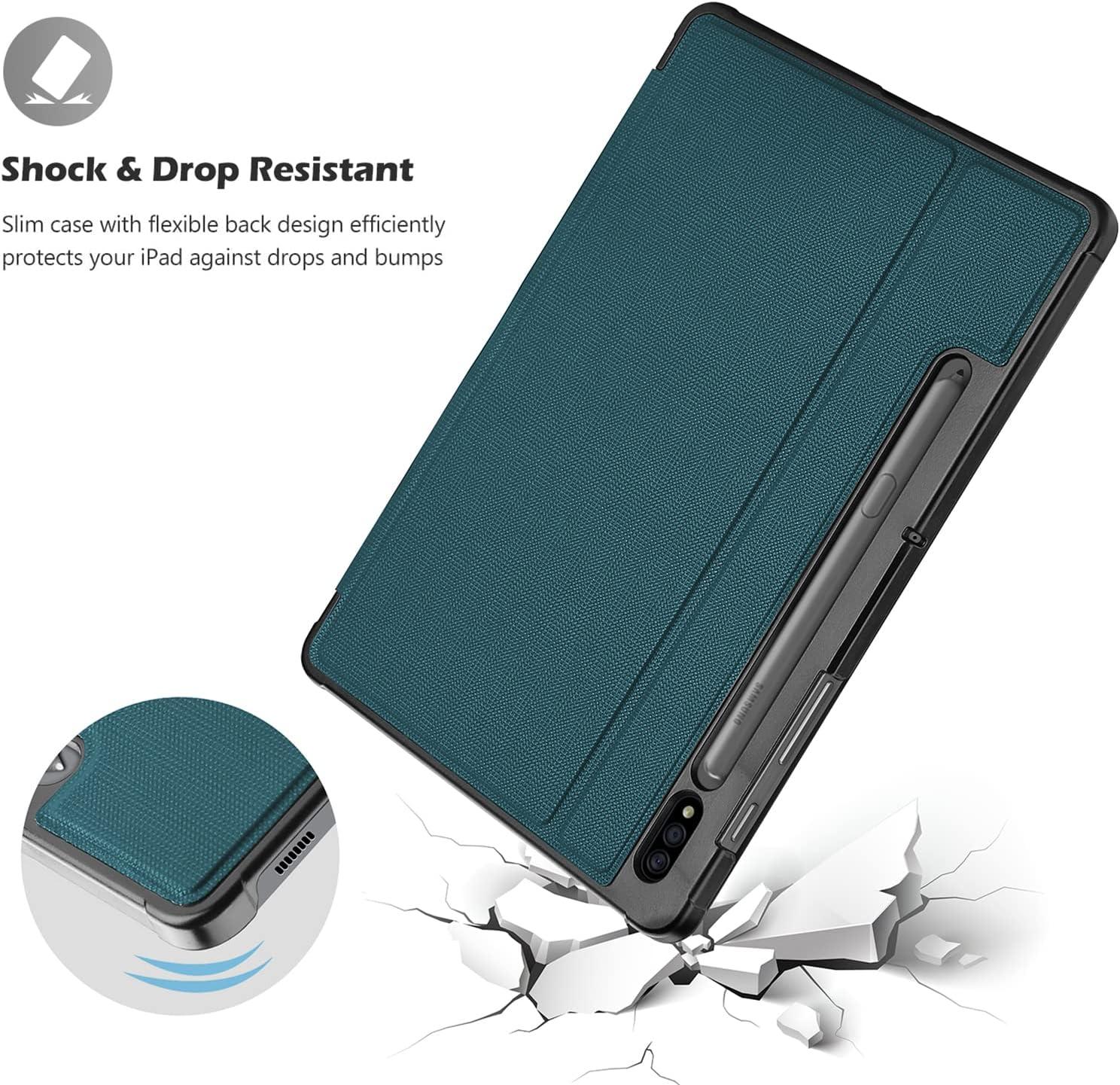 image:imageProCase Case for Galaxy Tab S7 FE 5G 2021S8 Plus 2022S7 Plus 2020 124 inch with S Pen Holder Smart Cover for 124 Samsung Galaxy Tablet SMX800 X806 T730 T736 T970 T975 T976 T978 BlackTeal